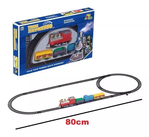 Trem Brinquedo Locomotiva Trenzinho Infantil Elétrico Vagão