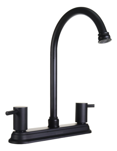 Grifo Mezclador Fregadero 8´ Pulgadas Lavabo Tarja Cocina Color Negro