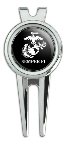 Infanteria Marina Usmc Semper Fi Negro Blanco Logotipo Golf