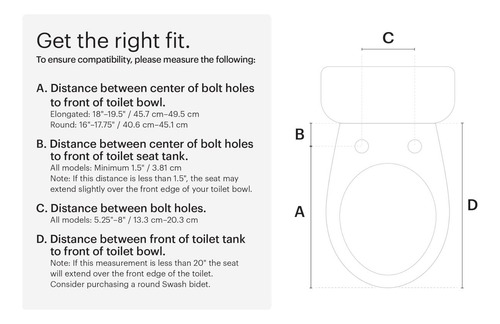 Asiento De Inodoro Brondell Bidet S1400, Asiento De Inodoro