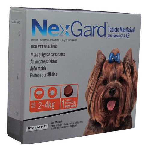 Antipulgas Nexgard Para Cães De 2 À 4kg