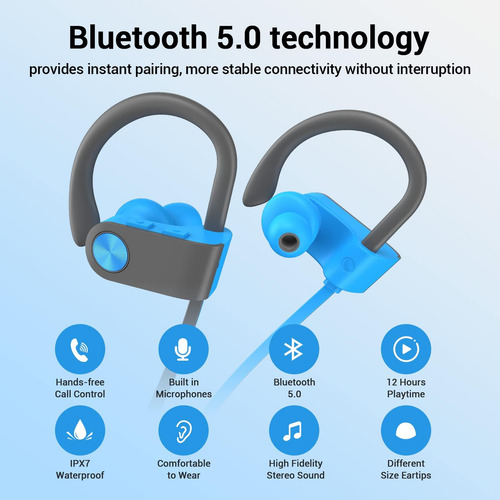 Livikey Auriculares Bluetooth, Ipx7 Impermeables A Prueba De