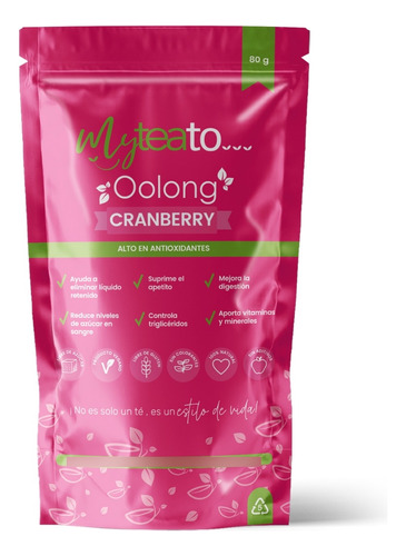 Té Oolong Cranberry, Myteato, Origen China, 80 G.