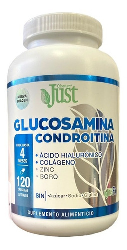 Suplemento Olnatura Just JustFx Glucosamina Condroitina con ácido hialurónico y colágeno 120 cápsulas