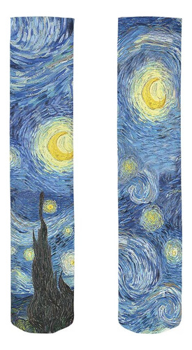Pintura Al Óleo De Van Gogh Con Impresión 3d, Calcetines Lar