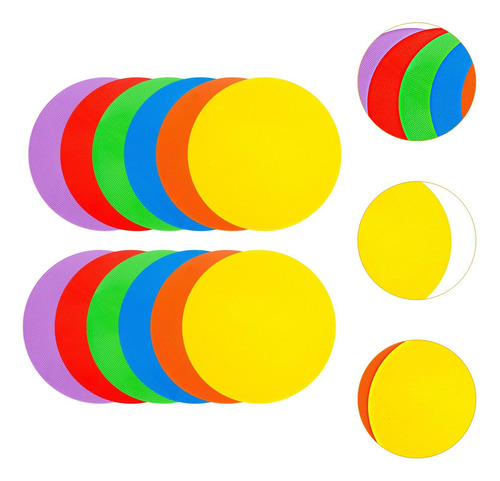 Spots Markers Flat Discs Colored Flat Cones For Soccer 12pcs