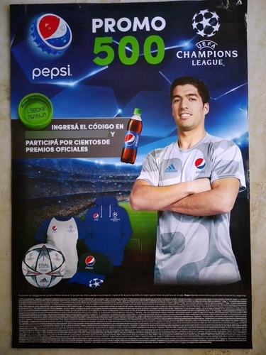 Poster Publicidad De Suarez Y Pepsi Cola