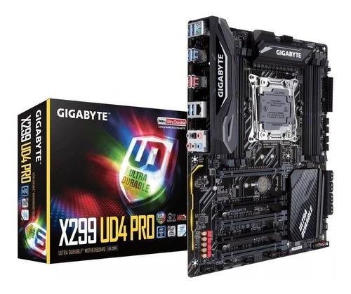 Tarjeta Madre Gigabyte X299 Ud4 Pro Intel 2066 Ddr4x8 M. /v Color Negro