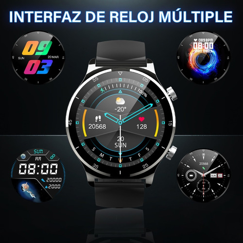 Imagen 4 de 9 de Smartwatch Para Mujer Y Hombres,reloj Inteligente Bluetooth