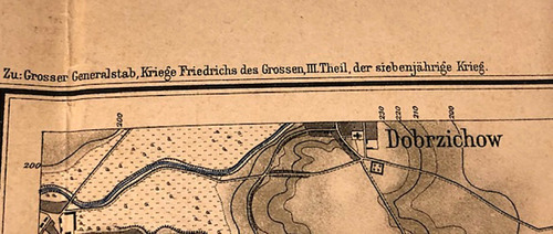 Antiguo Mapa Batalla De Kolin -prusia/austria 1757 Militaria (Usado)