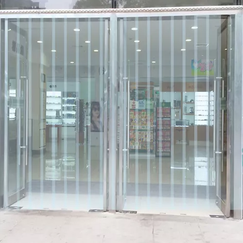 Cortina de tiras de PVC con tiras de plástico transparente impermeable para  puerta, supermercados de fábricas de almacén, fácil de instalar (tamaño 