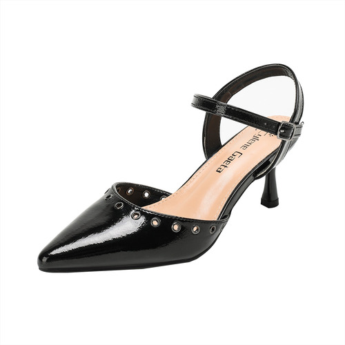 Sandalias De Tacón Mujer Correa De Tobillo Zapatos De Dama