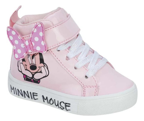 Tenis Casual Bebé Minnie Mouse Acabado Charol