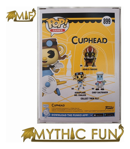 Funko Pop Cuphead - Aeroplane Ms.chalice 899 (Usado)