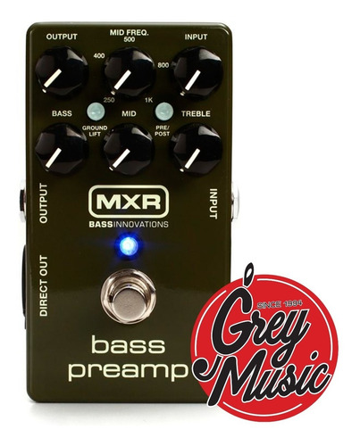 Pedal De Efecto Para Bajo Mxr M81 Bass Preamp - Grey Music