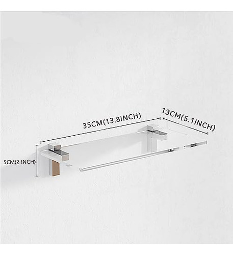 Repisa De Acrílico Transparente, Set De 2 Estantes De Pared