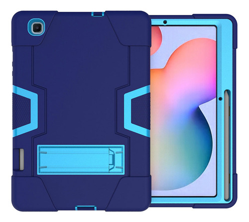 Funda Para Samsung Tab A 8  Armor Híbrida Resistente Azul