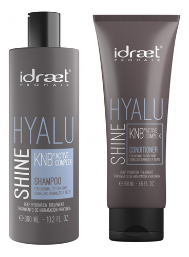 Kit Idraet Hyalu Shine Shampoo 300ml + Acondicionador 250ml