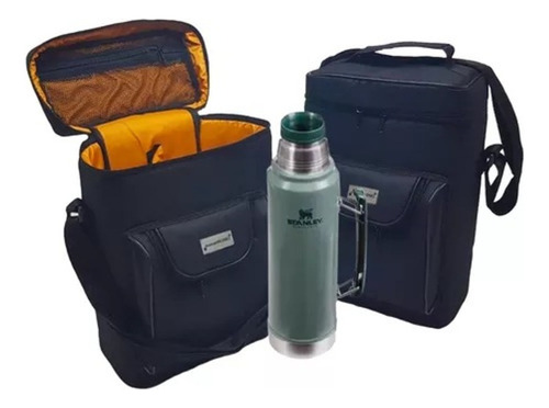 Matera Bolso Matero Porta Termo Premium P/ Termos Altos Color Verde oscuro