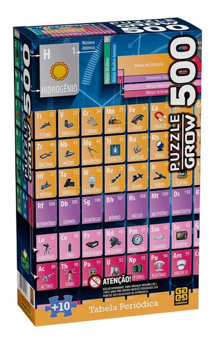 Puzzle 500 Peças Tabela Periódica Grow