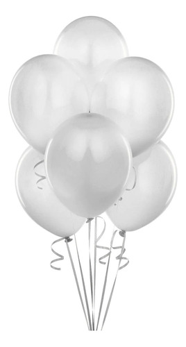  Globos Blancos  Perlados Cumpleaños X 25u 