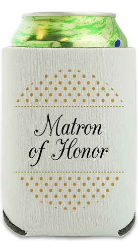 Matrona Honor Boda Elegante Lunar Can Cooler  Bebida Sleeve