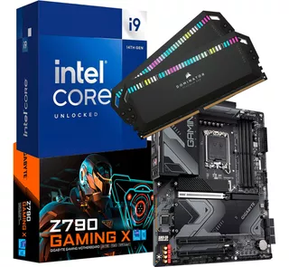 Kit Intel Core I9 14900k + Gigabyte Z790 Gaming X + 64gb
