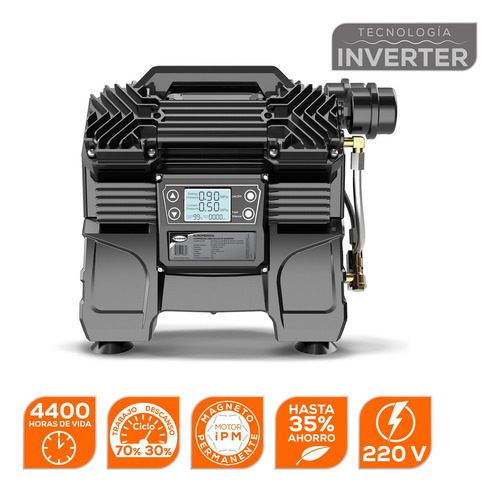 Compresor De Aire Inverter Libre De Aceite 2hp 220v 130psi
