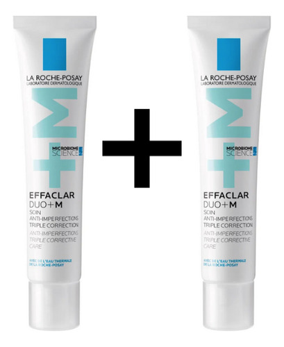 2 Pzs Effaclar Duo+m Crema Facial 15ml Anti-imperfecciones Todo Tipo De Piel Día/noche