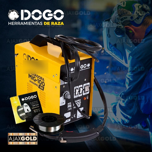 Imagen 4 de 6 de Soldadora Mma 100 Flux S/ Gas Dogo + Torcha Y Alambre Gratis