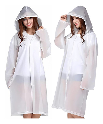 Kit 3 Capa De Chuva Reforçada Pvc Transparente Resistente