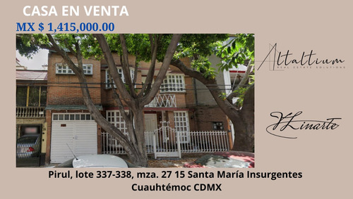 Casa En Venta En Santa Maria Insurgentes Cdmx I Vl11-bn-008