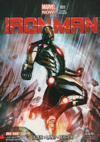 Iron Man 1 - Historieta Autoconclusiva - Marvel Now!, de Marvel Comics. Editorial OVNI Press, tapa blanda en español, 2012