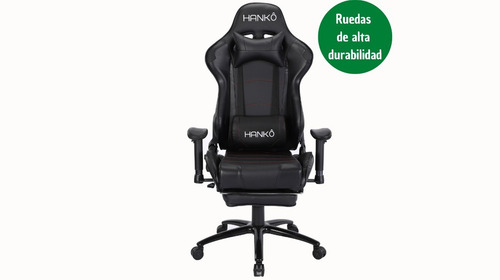 Imagen 7 de 10 de Silla Gamer Oficina Masajeador Lumbar Hanko Modo Descanso