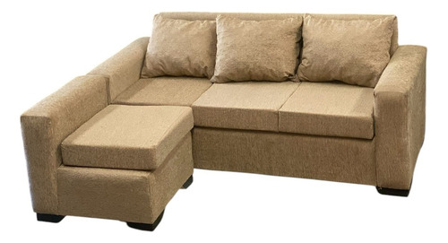 Sofa Sillon 3 Cuerpos Esquinero Moderno Sillones Beige Chenille
