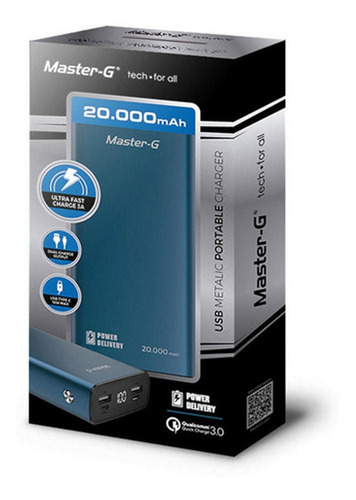 Batería Externa Power Bank Master G 20000 Mah Power Delivery