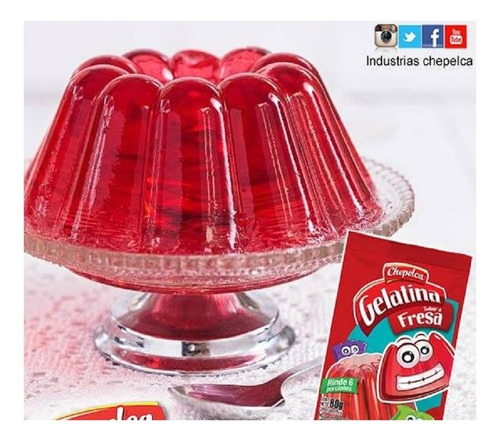 Gelatina Sabor A Naranja Chepelca 80 Gr 3 Unds