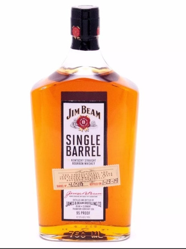 Whisky Bourbon Jim Beam Single Barrel Jim Beam Single Barrel Bourbon Estados Unidos botella 750 mL

