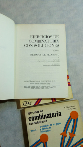 Ejercicios De Combinatoria Con Soluciones. 3 Tomos (Usado)