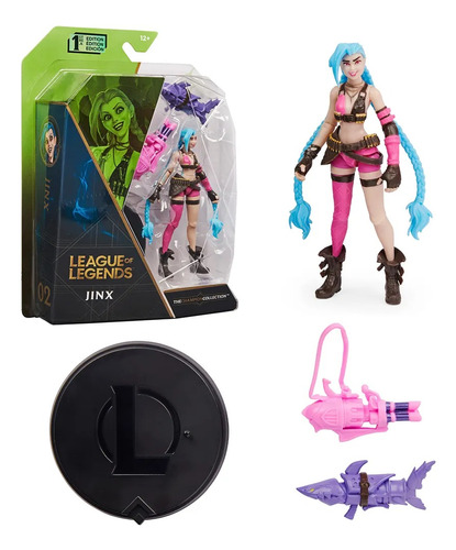  Figura Jinx League Of Legends Lol Muñeca Articulada Origina