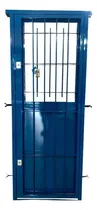 Comprar Puerta de chapa chapa gruesa Calibre 18 color azul acabado pintado 80cm x 200cm
