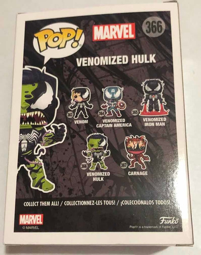 Funko Pop Venomized Hulk 366 Marvel Venom Consulte Precio
