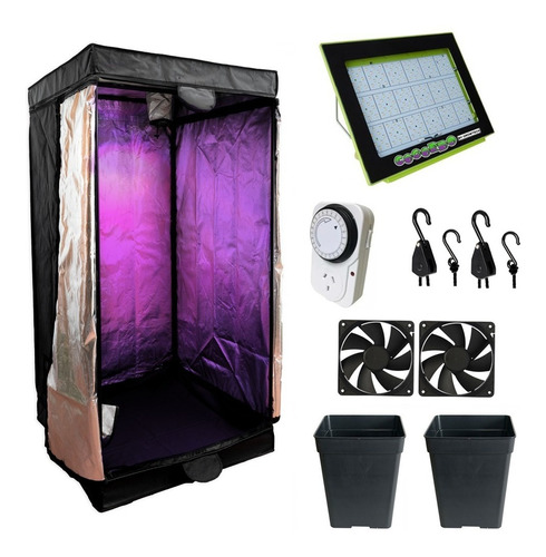 Kit Carpa Cultivo Completo Indoor 80x80 Led Cogordo P1000