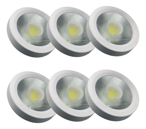 Pack6 Foco Panel Led Plafon Sobrepuesto 20w Luz Fria