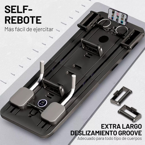 Tabla Abdominal Multifuncional Plank Trainer Rodillo Negro