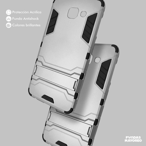 Funda Iron Para Samsung Galaxy J7 Max Carcasa Antishock Plata