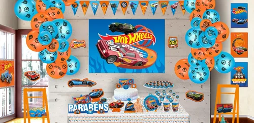 KIT PARA FESTA INFANTIL CARROS DE CORRIDA