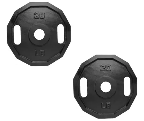 Discos olímpicos de caucho con agarre de 1.25 a 20kg - Viok Sport