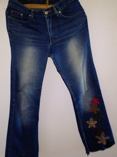 Jean Pantalon Mujer Kill Desgast Localizado Talle 27 Detalle