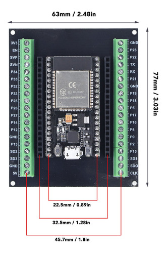 Para Placa De Desarrollo Esp32 Compatible Con Nodemcu 32s
